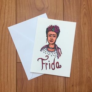 Frida Kahlo Forever Notecard Illustration